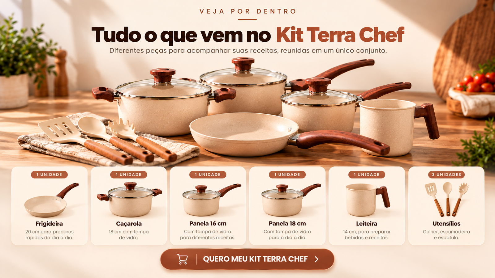 Kit Terra Chef completo com suas peças